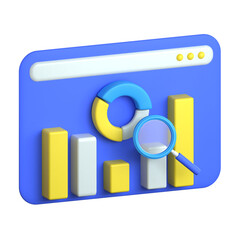 Data Analysis 3D Icon Colorful Design