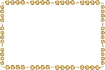 Simple Frame, Border Frame with White Background, Photo Frame, Golden Colour, Unique Frame