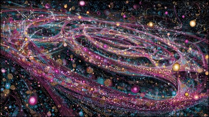 Colorful Abstract Digital Galaxy Art