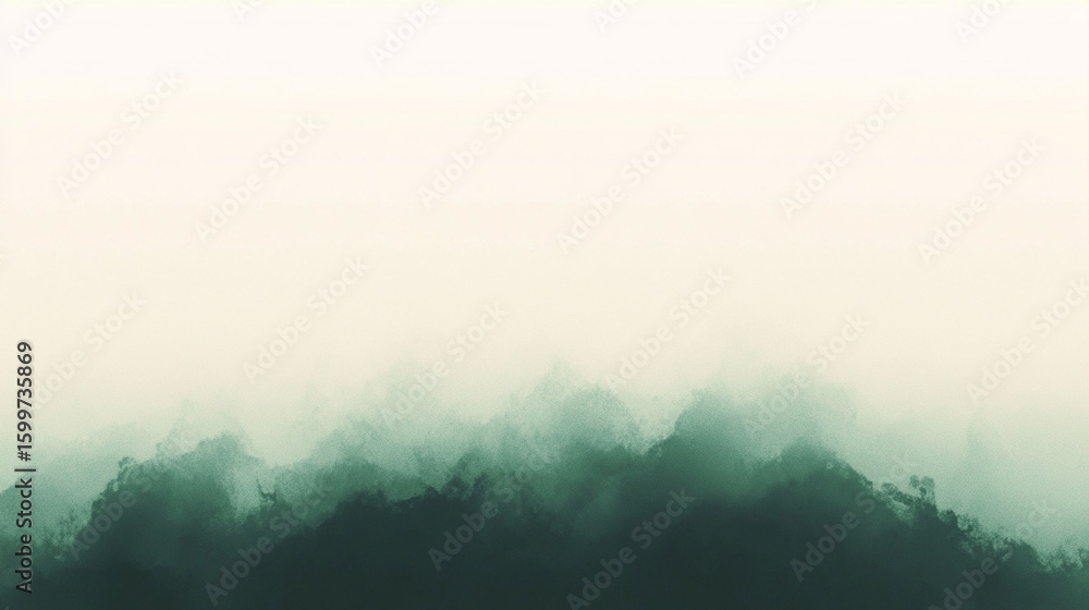 Poster a smooth gradient blending rich emerald green into soft ivory, creating a fresh and elegant backdrop