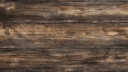 Fototapeta premium A close-up view reveals a weathered wooden surface displaying rich textures and grain patterns. The warm tones create a rustic and inviting atmosphere that enhances any interior.