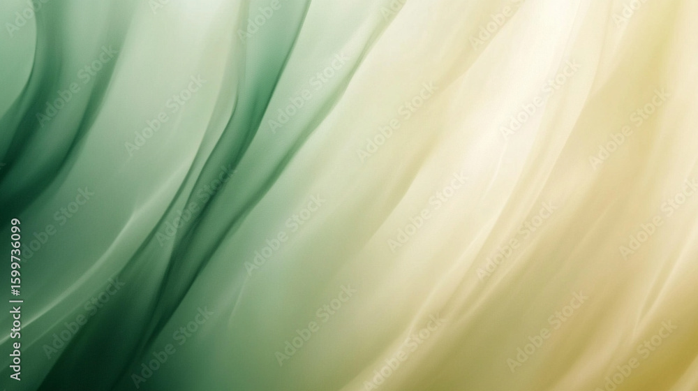 Poster a smooth gradient blending rich emerald green into soft ivory, creating a fresh and elegant backdrop