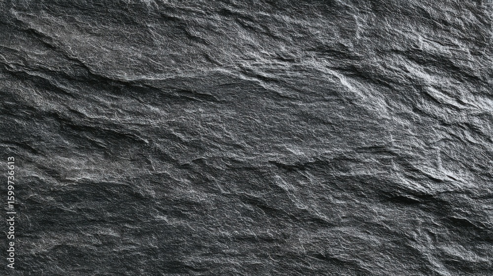 Poster the dark slate stone surface displays intricate textures and patterns formed over time by natural ge
