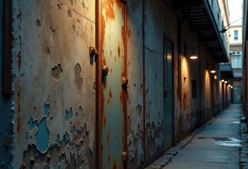 industrial concrete wall rusted metal accents surfaces textures architecture urban decor grunge style, steel, exposed, building, design, reclaimed, pattern