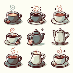 A warm cup of tea releasing soft steam