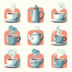 A warm cup of tea releasing soft steam