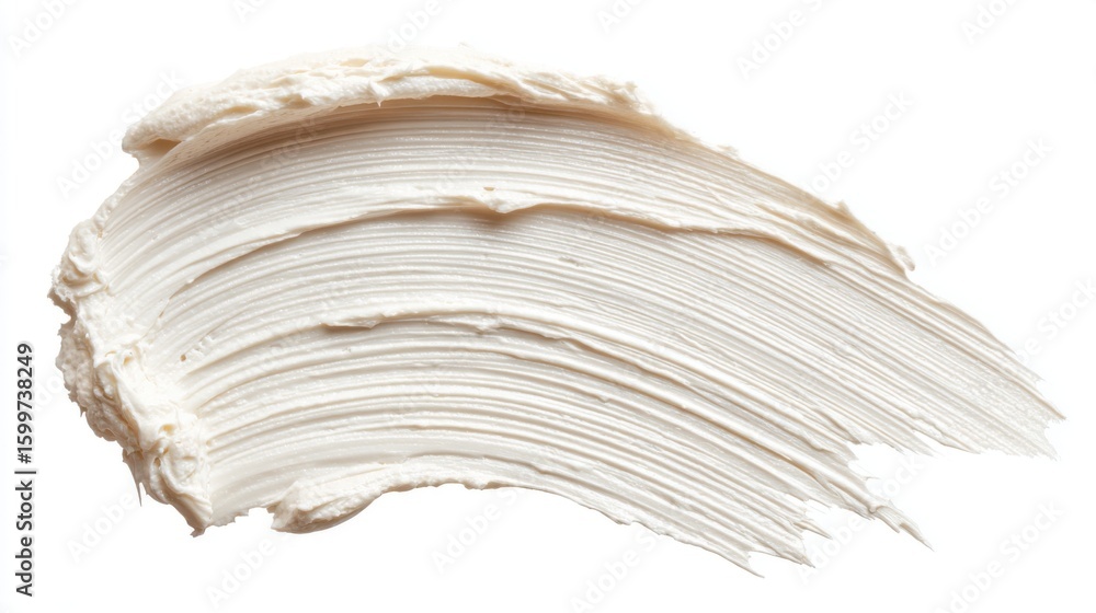 Poster a thick, creamy substance is artfully spread in a smooth and even layer against a stark backdrop. th