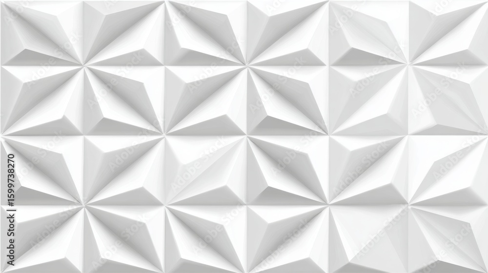 Poster a textured wall panel features a series of three-dimensional geometric shapes, creating visual inter