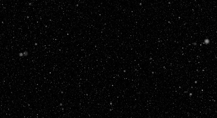 Snowfall on black background