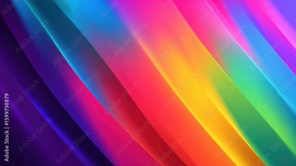 Poster vibrant colors blend seamlessly in a wave pattern, creating an engaging visual experience.