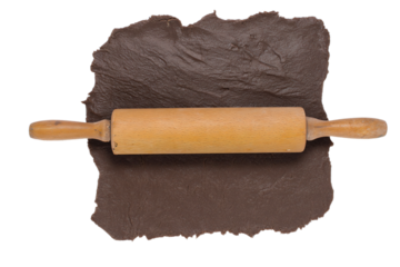 a rolling pin with a wooden handle on a piece of paper