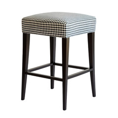 a beautiful wooden stool on transparent