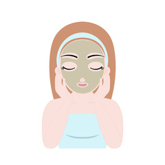 Young Woman Applying Face Product and Massaging Cheeks