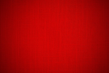 Dark red linen fabric cloth texture background, seamless pattern of natural textile.