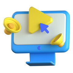 Play 3D Icon Colorful Style