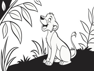 Stylized academic icons in line art showing ruler