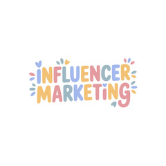 Influencer Marketing Sticker Design Concept