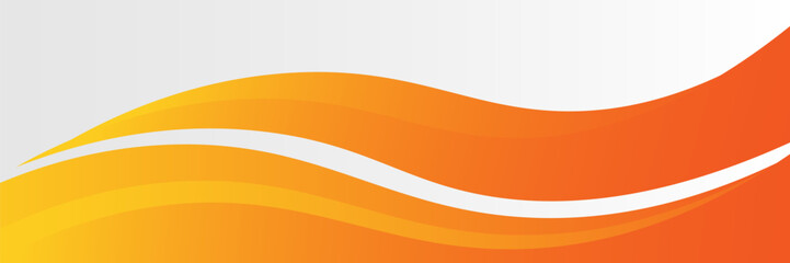 orange and white business wave banner background. vector illustration