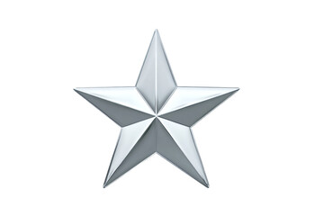 Obraz premium a silver star with a white background