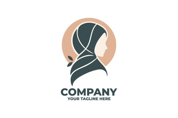 Minimalist Muslimah Fashion Logo Modern