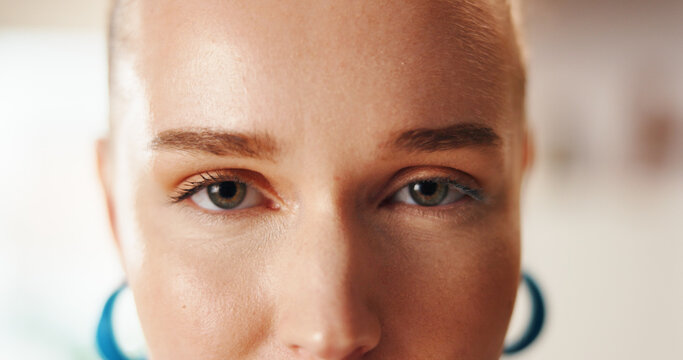 Business, eyes and portrait of woman for fashion design startup, career and boutique store. Retail entrepreneur, face and closeup of person in office for stylist, jewellery designer and creative job