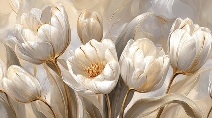 Elegant White And Cream Tulips Bouquet