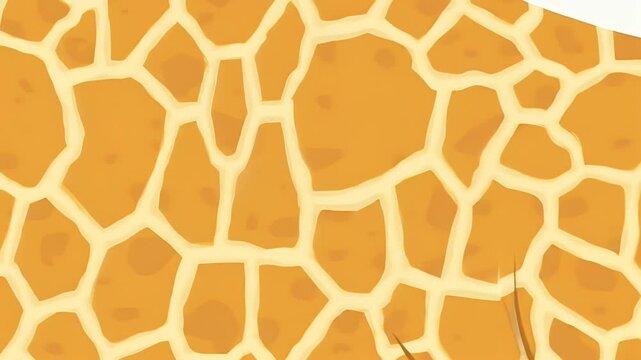 Stylized giraffe spots pattern in warm brown and yellow tones, seamless and minimalistic animal-inspired background for design or apparel.

