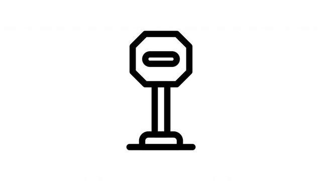 wrong way minimalist line animation