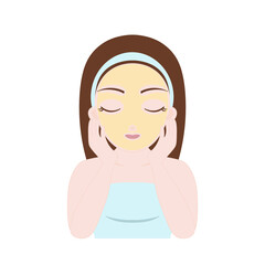 Young Woman Applying Face Product and Massaging Cheeks