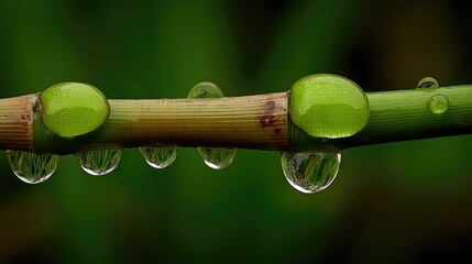 Stem with Water Drops