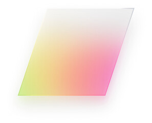 Parallelogram Glass Effect Parallelogram Rainbow Parallelogram Gradient Right Slanted Shape Transparent PNG