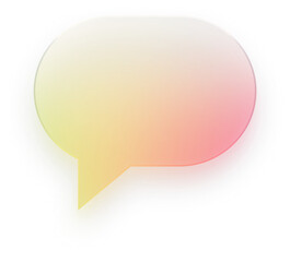 Speech Bubble Glass Effect Speech Bubble Rainbow Speech Bubble Gradient Round Chat Shape Transparent PNG