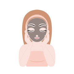 Young Woman Applying Face Product and Massaging Cheeks