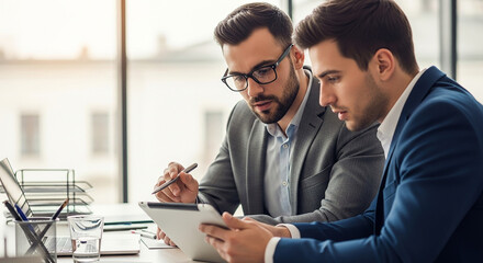 business people working in office