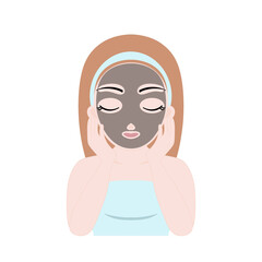 Young Woman Applying Face Product and Massaging Cheeks