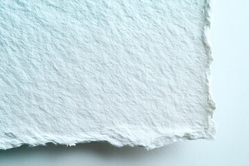 Close Up View Of Light Blue And White Textured Handmade Paper