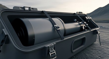 Protected astronomical instrument in a rugged case for outdoor stargazing