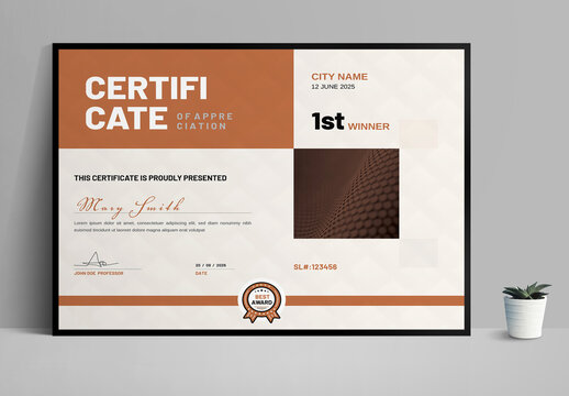 Modern Certificate Template