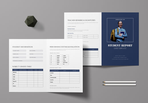 Modern Student Report Card Format for Education