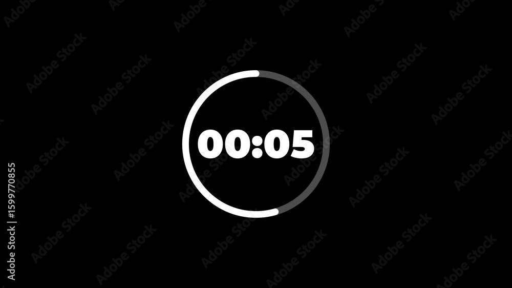 Poster 10 seconds countdown on circle animation. simple count-down timer of 10 seconds. countdown timer fro