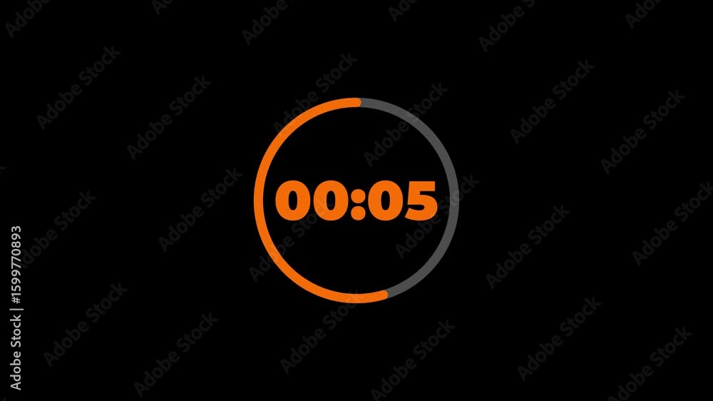 Poster 10 seconds countdown on circle animation. simple count-down timer of 10 seconds. countdown timer fro