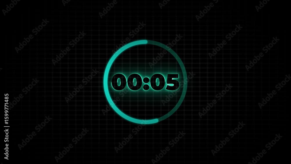 Poster 10 seconds countdown on circle animation. simple count-down timer of 10 seconds. countdown timer fro