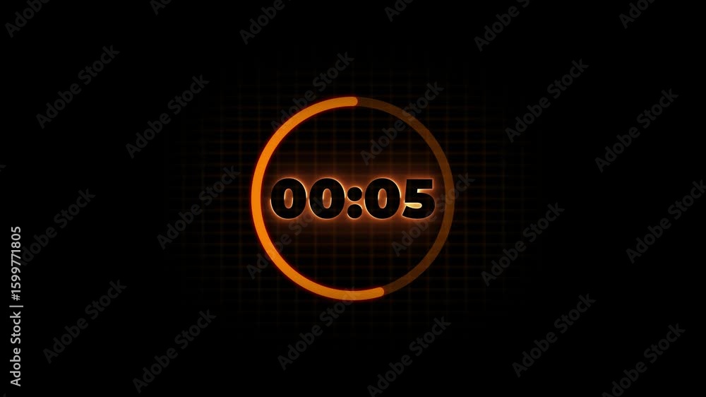 Poster 10 seconds countdown on circle animation. simple count-down timer of 10 seconds. countdown timer fro