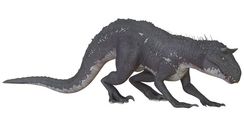 Realistic rendering of a ferocious dinosaur