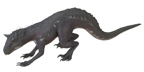 Realistic pose of a dinosaur-like creature