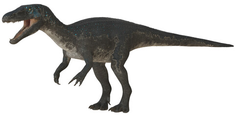 Realistic rendering of a roaring dinosaur