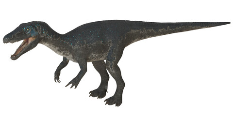 Realistic dinosaur model with open mouth