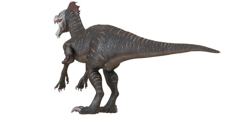 Fototapeta premium Dinosaur model showcasing fierce prehistoric features.
