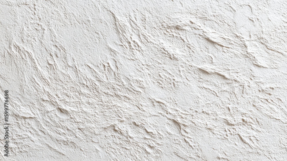 Poster a close-up view of a textured white wall showcasing intricate patterns and reliefs that contribute t