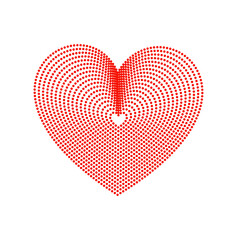 heart with a heart. dot heart icon vector